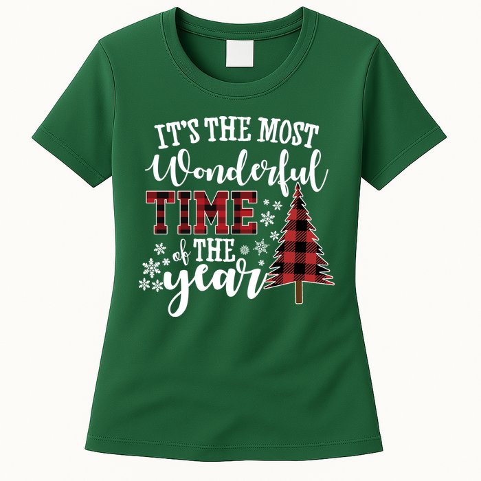 It's The Most Wonderful Time Of The Year Christmas Tree Holiday Womens T-Shirt