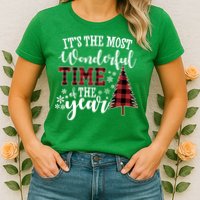 It's The Most Wonderful Time Of The Year Christmas Tree Holiday Womens T-Shirt