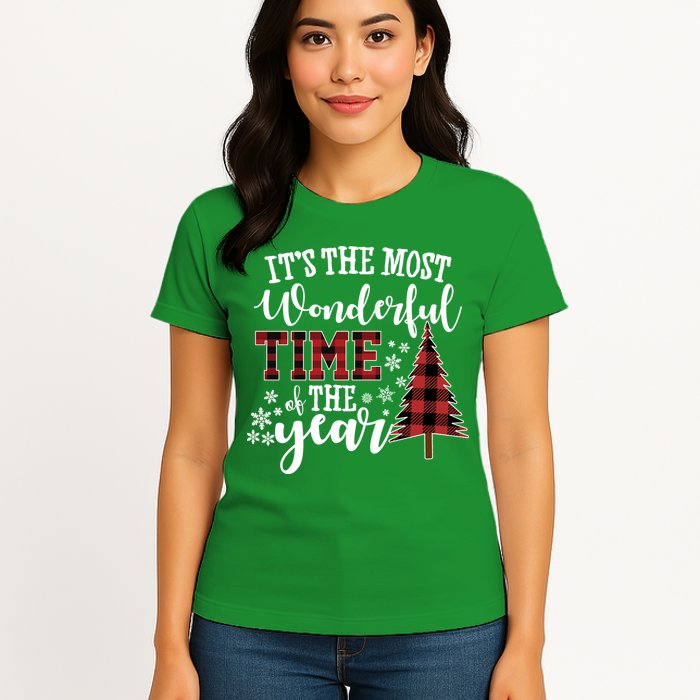 It's The Most Wonderful Time Of The Year Christmas Tree Holiday Womens T-Shirt