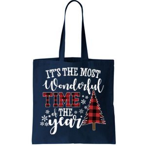 It's The Most Wonderful Time Of The Year Christmas Tree Holiday Tote Bag