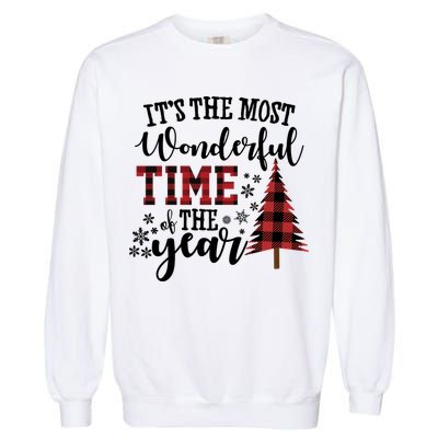 It's The Most Wonderful Time Of The Year Christmas Tree Holiday Garment-Dyed Sweatshirt