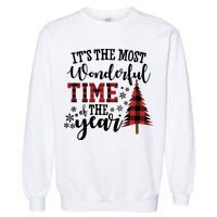 It's The Most Wonderful Time Of The Year Christmas Tree Holiday Garment-Dyed Sweatshirt