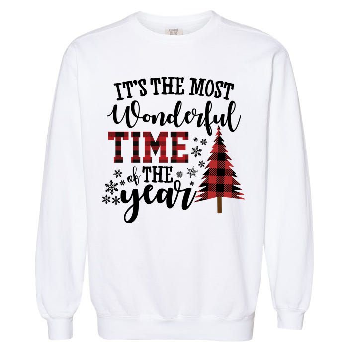 It's The Most Wonderful Time Of The Year Christmas Tree Holiday Garment-Dyed Sweatshirt