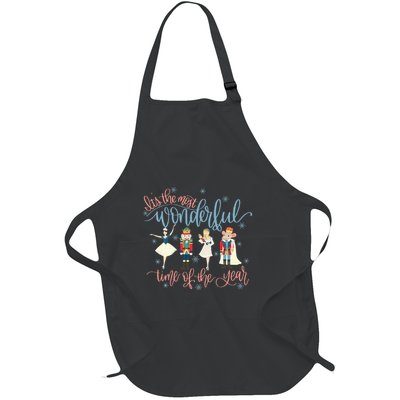 Its The Most Wonderful Time Of The Year Christmas Nutcracker Full-Length Apron With Pockets