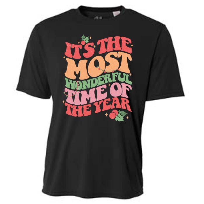 Its The Most Wonderful Time Of The Year Christmas Groovy Cooling Performance Crew T-Shirt