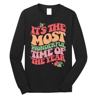 Its The Most Wonderful Time Of The Year Christmas Groovy Long Sleeve Shirt