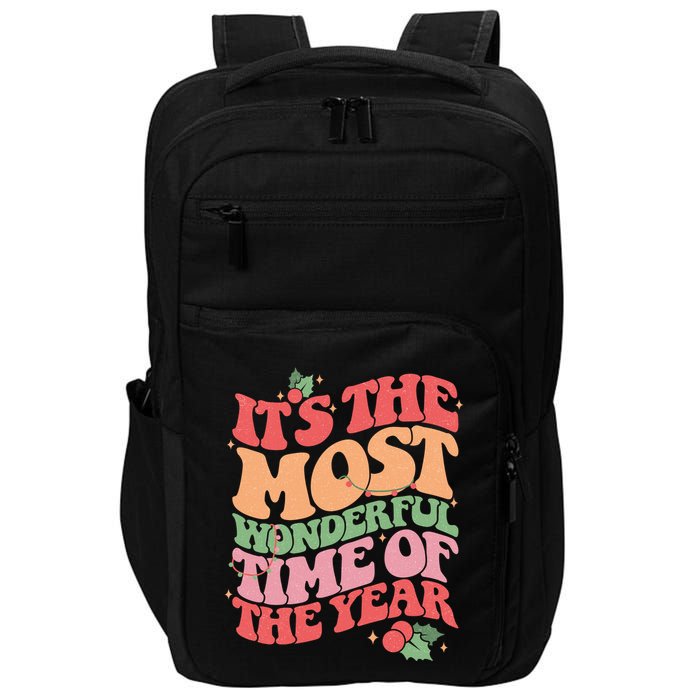 Its The Most Wonderful Time Of The Year Christmas Groovy Impact Tech Backpack