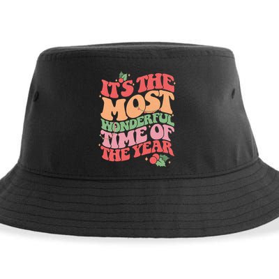 Its The Most Wonderful Time Of The Year Christmas Groovy Sustainable Bucket Hat