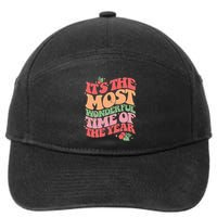 Its The Most Wonderful Time Of The Year Christmas Groovy 7-Panel Snapback Hat