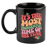 Its The Most Wonderful Time Of The Year Christmas Groovy 11oz C Handle Ceramic Mug