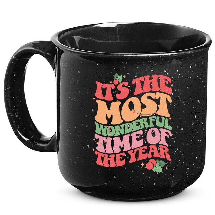 Its The Most Wonderful Time Of The Year Christmas Groovy 15oz Campfire Ceramic Mug