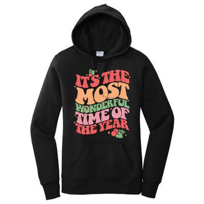 Its The Most Wonderful Time Of The Year Christmas Groovy Women's Pullover Hoodie