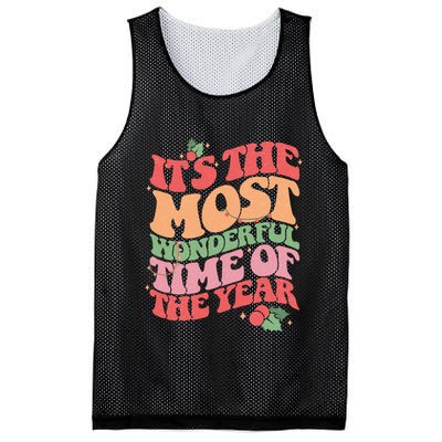 Its The Most Wonderful Time Of The Year Christmas Groovy Mesh Reversible Basketball Jersey Tank