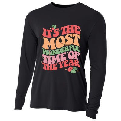 Its The Most Wonderful Time Of The Year Christmas Groovy Cooling Performance Long Sleeve Crew