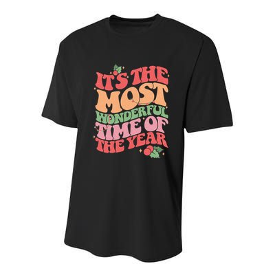 Its The Most Wonderful Time Of The Year Christmas Groovy Youth Performance Sprint T-Shirt