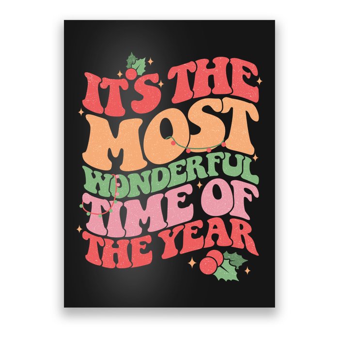 Its The Most Wonderful Time Of The Year Christmas Groovy Poster
