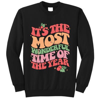 Its The Most Wonderful Time Of The Year Christmas Groovy Tall Sweatshirt