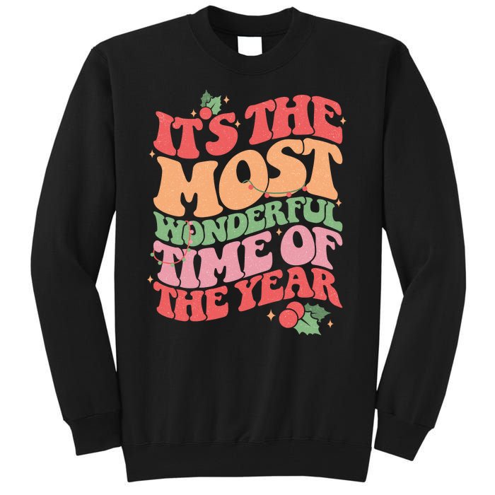 Its The Most Wonderful Time Of The Year Christmas Groovy Tall Sweatshirt