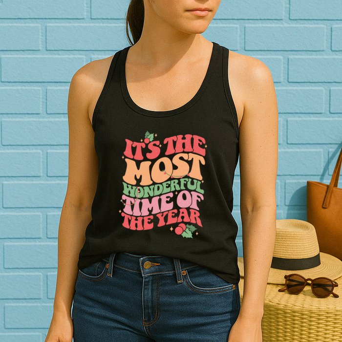 Its The Most Wonderful Time Of The Year Christmas Groovy Womens Tank Top