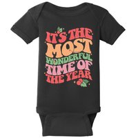 Its The Most Wonderful Time Of The Year Christmas Groovy Baby Bodysuit