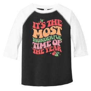 Its The Most Wonderful Time Of The Year Christmas Groovy Toddler Fine Jersey T-Shirt