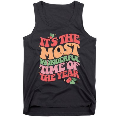 Its The Most Wonderful Time Of The Year Christmas Groovy Tank Top