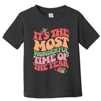 Its The Most Wonderful Time Of The Year Christmas Groovy Toddler T-Shirt