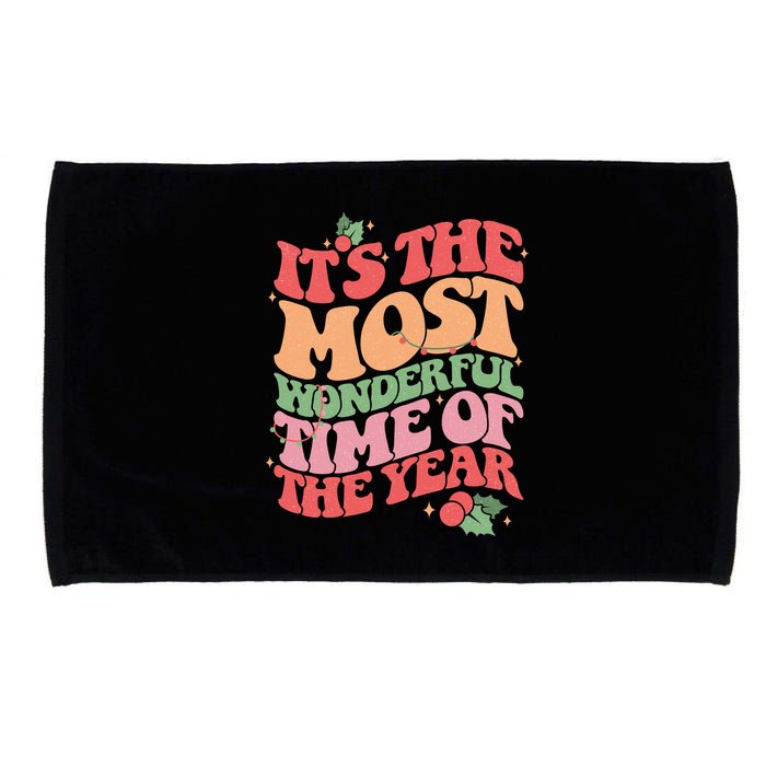 Its The Most Wonderful Time Of The Year Christmas Groovy Microfiber Hand Towel