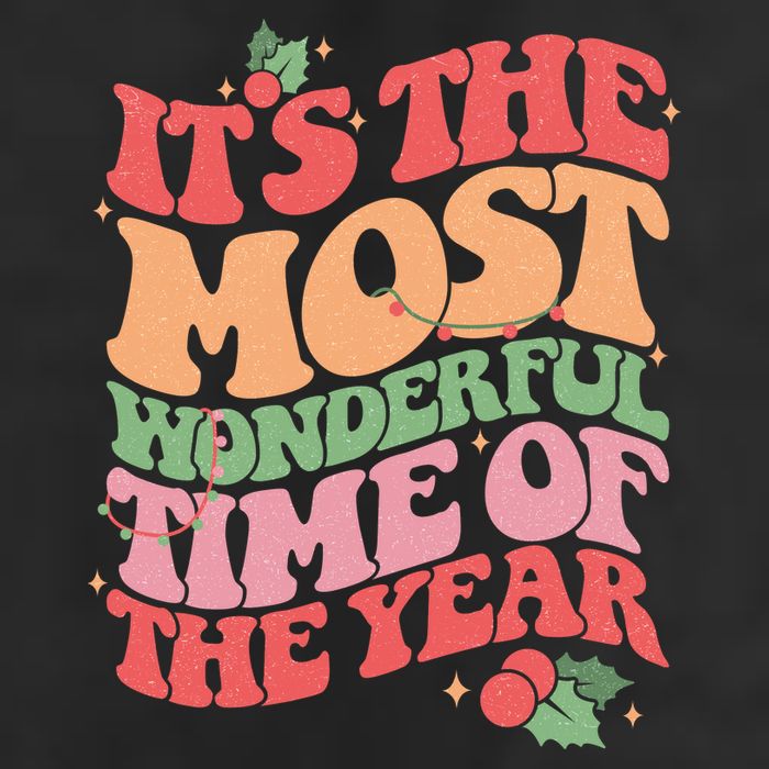 Its The Most Wonderful Time Of The Year Christmas Groovy Microfiber Hand Towel