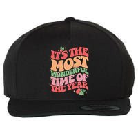 Its The Most Wonderful Time Of The Year Christmas Groovy Wool Snapback Cap