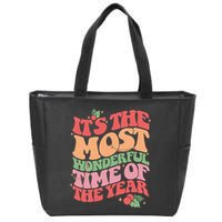 Its The Most Wonderful Time Of The Year Christmas Groovy Zip Tote Bag