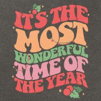 Its The Most Wonderful Time Of The Year Christmas Groovy Cotton Canvas Backpack