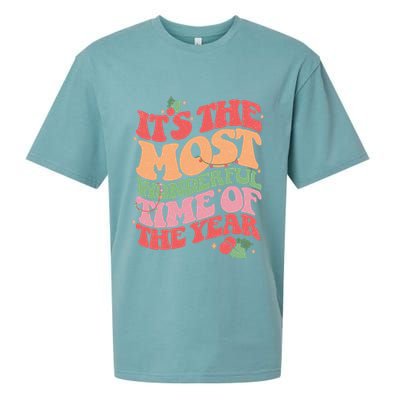 Its The Most Wonderful Time Of The Year Christmas Groovy Sueded Cloud Jersey T-Shirt