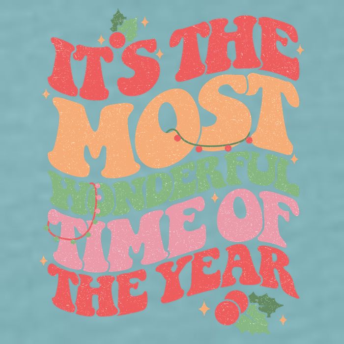 Its The Most Wonderful Time Of The Year Christmas Groovy Sueded Cloud Jersey T-Shirt