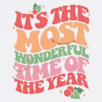Its The Most Wonderful Time Of The Year Christmas Groovy Garment-Dyed Sweatshirt