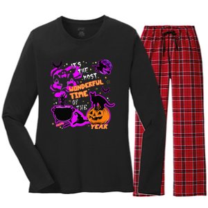 Its The Most Wonderful Time Of The Year Halloween Women's Long Sleeve Flannel Pajama Set 