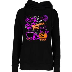 Its The Most Wonderful Time Of The Year Halloween Womens Funnel Neck Pullover Hood