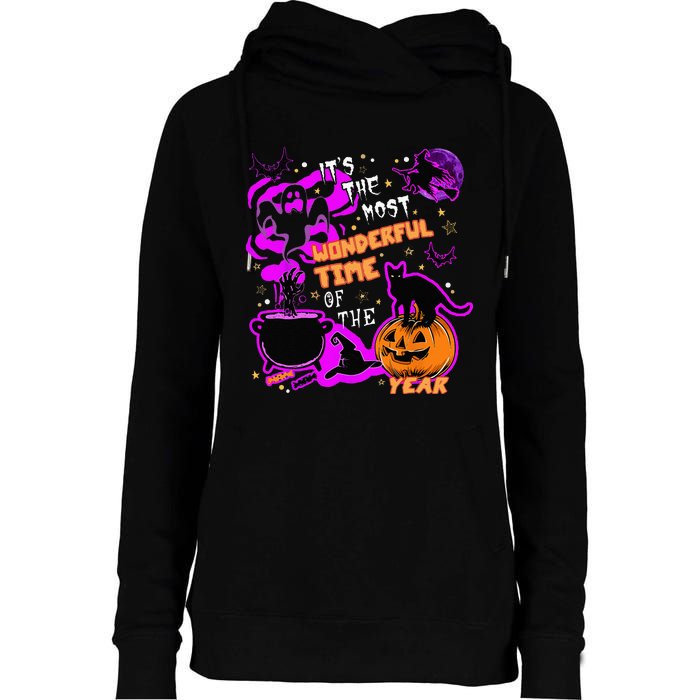 Its The Most Wonderful Time Of The Year Halloween Womens Funnel Neck Pullover Hood