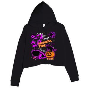 Its The Most Wonderful Time Of The Year Halloween Crop Fleece Hoodie