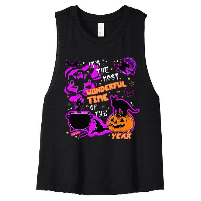 Its The Most Wonderful Time Of The Year Halloween Women's Racerback Cropped Tank