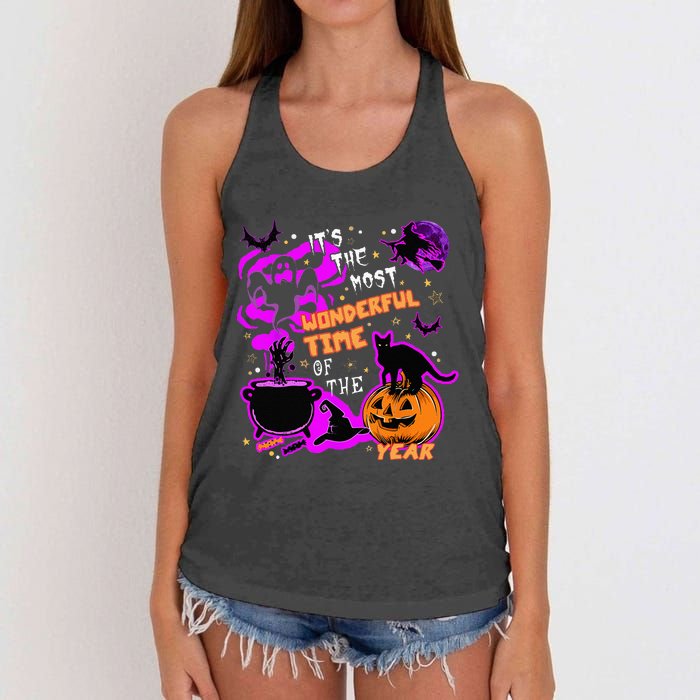 Its The Most Wonderful Time Of The Year Halloween Women's Knotted Racerback Tank