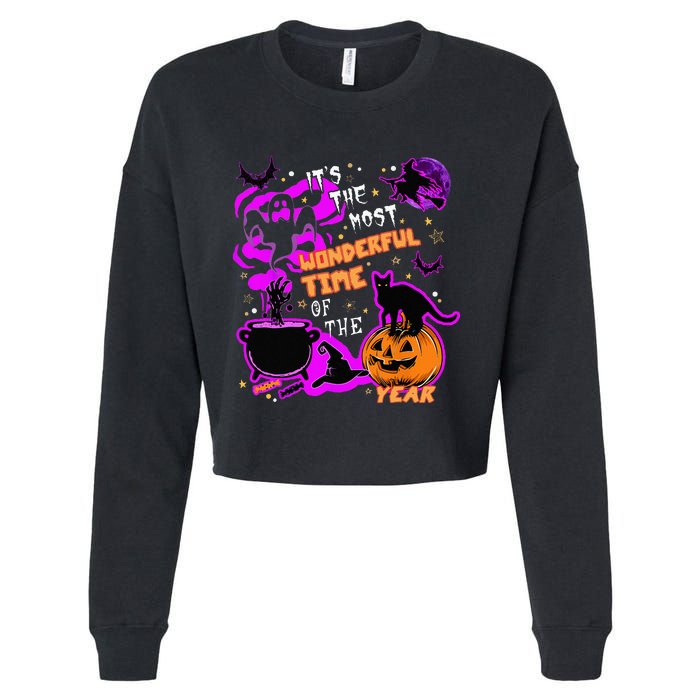 Its The Most Wonderful Time Of The Year Halloween Cropped Pullover Crew