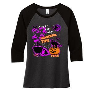 Its The Most Wonderful Time Of The Year Halloween Women's Tri-Blend 3/4-Sleeve Raglan Shirt