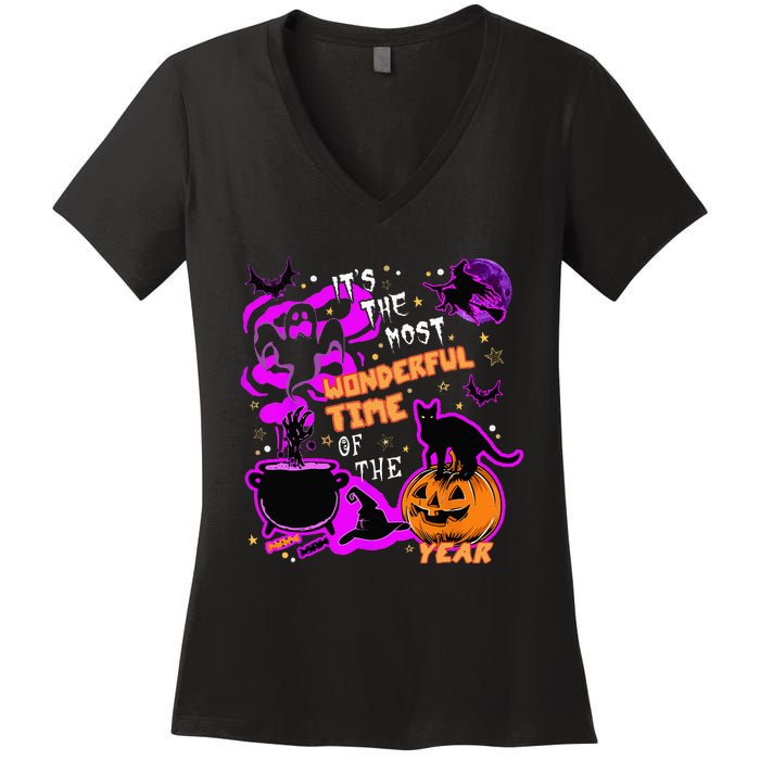 Its The Most Wonderful Time Of The Year Halloween Women's V-Neck T-Shirt