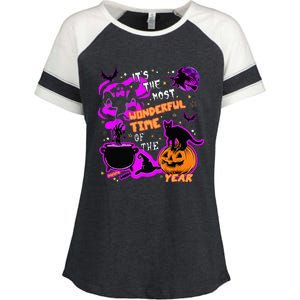 Its The Most Wonderful Time Of The Year Halloween Enza Ladies Jersey Colorblock Tee