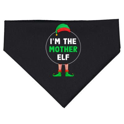 Im The Mother Elf Christmas Funny Gift USA-Made Doggie Bandana