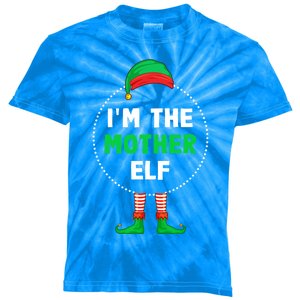 Im The Mother Elf Christmas Funny Gift Kids Tie-Dye T-Shirt