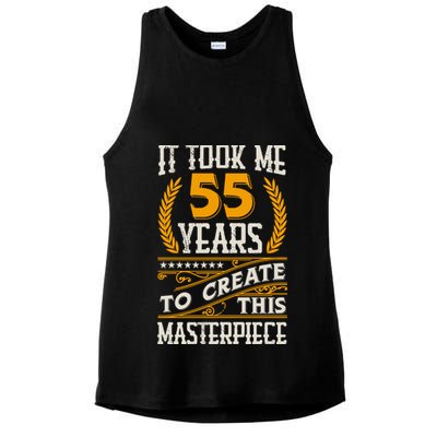 It Took Me 55 Year To Create This Masterpiece 55th Bgiftday Great Gift Ladies PosiCharge Tri-Blend Wicking Tank