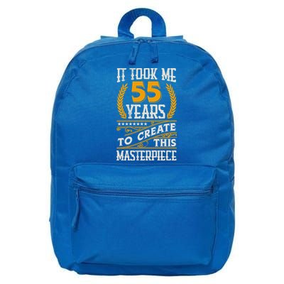 It Took Me 55 Year To Create This Masterpiece 55th Bgiftday Great Gift 16 in Basic Backpack