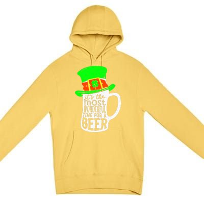 It's The Most Wonderful Time For A Beer Hat St.Patrick's Day Premium Pullover Hoodie